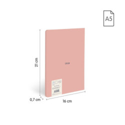 LIBRETA A5 MILAN ENCOLADA 48H LISO 95G 430 SINCE 1918 ROSA 57251G48P UNIDAD