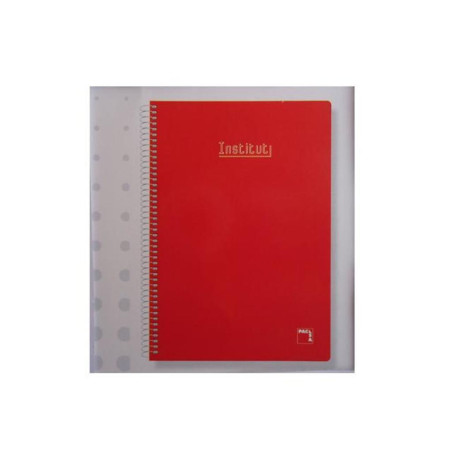 CUADERNO TD FOLIO 80H PACSA INSTITUT CUADROS 4*4 16729 ROJO