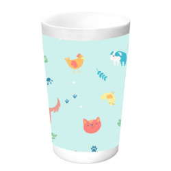 SET DE PLATOS, CUBIERTOS Y VASO SAFTA PREESCOLAR "PANDI" SAFTA26 342692933 26X26 UNIDAD
