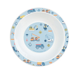 SET DE PLATOS, CUBIERTOS Y VASO SAFTA PREESCOLAR "GRUAS" SAFTA26 342694933 26X26 UNIDAD