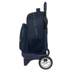 MOCHILA GDE. C/RUEDAS COMPACT EVOL. EXT. BENETTON "TOGETHER" SAFTA26 612606218 45X33 UNIDAD