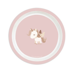 SET DE PLATOS, CUBIERTOS Y VASO SAFTA PREESCOLAR "UNICORNIO" SAFTA26 342655933 26X26 UNIDAD