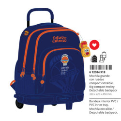 MOCHILA GDE. C/RUEDAS COMPACT EXTRAIBLE VALENCIA BASKET SAFTA26 612084918 45X33 UNIDAD