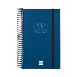 AGENDA ANUAL FINOCAM21 OPAQUE E5 1DP 2021 AZUL+ 742901021 18,1*11,7