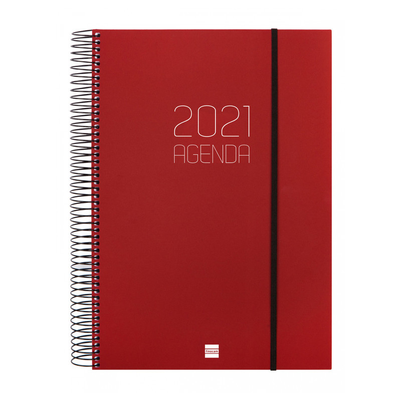 AGENDA ANUAL FINOCAM21 OPAQUE E40 1DP 2021 BURDEOS+ 742927421 29,7*21