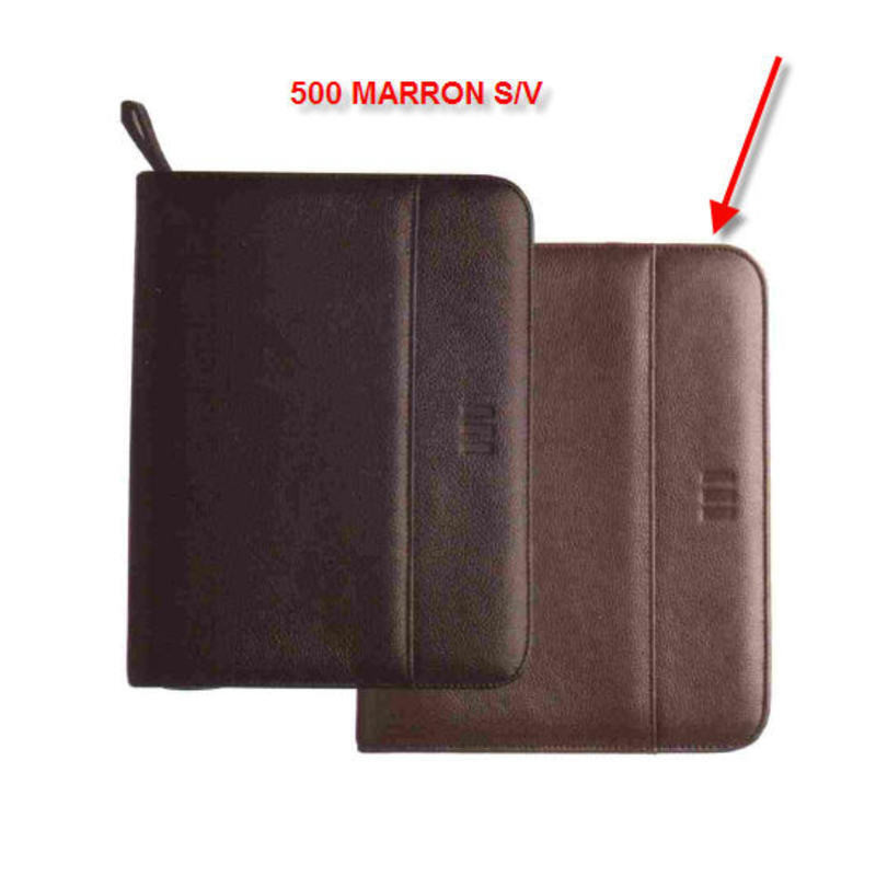 AGENDA FINOCAM OPEN  500 LEX PIEL CREMALLERA MARRON