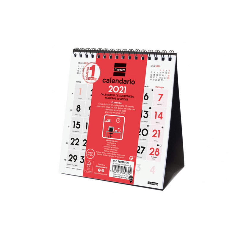 AGENDA ANUAL FINOCAM21 CALEND.SOBREMESA N.GRANDES XS 2021+ 780120021