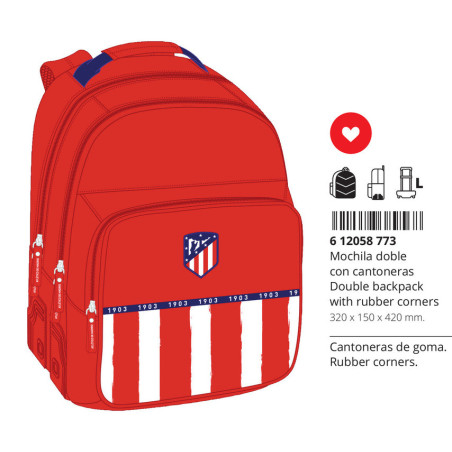 MOCHILA DOBLE ADAPT.CARRO ATCO. DE MADRID 1ª EQUIPACION 20/21 612058773 42*32 SAFTA22