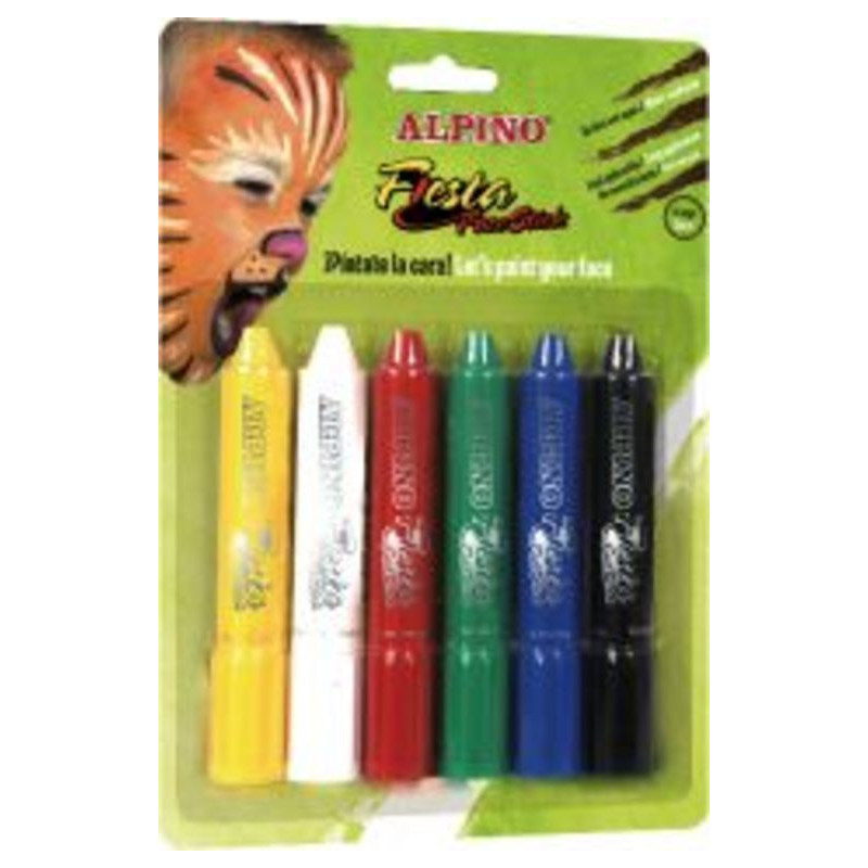 MAQUILLAJE ALPINO FIESTA FACE STICK BLISTER 6 COLORES DL000014