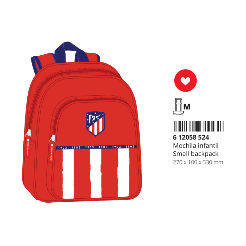 MOCHILA INFANTIL ADAPT.CARRO ATCO. DE MADRID 1ª EQUIPACION 20/21 612058524 33*27 SAFTA22