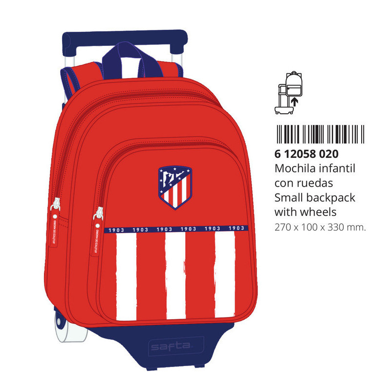 MOCHILA 524+CARRO 705 ATCO. DE MADRID 1ª EQUIPACION 20/21 612058020 33*27 SAFTA22