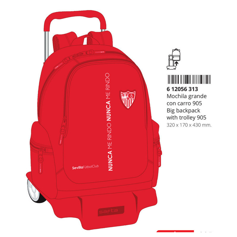 MOCHILA 662+CARRO 905 SEVILLA FC CORPORATIVA 612056313 43*32 SAFTA22