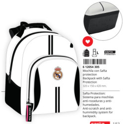 MOCHILA SAFTA PROTECTION REAL MADRID 1ª EQUIP. 20/21 612054305 42*32 SAFTA22