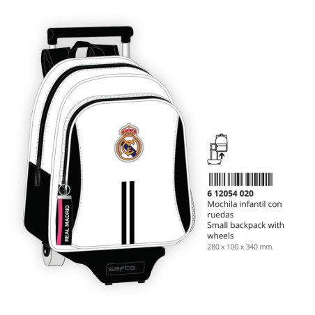 MOCHILA 006+CARRO 705 REAL MADRID 1ª EQUIP. 20/21 612054020 34*28 SAFTA22