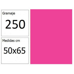 CARTULINA IRIS 50X65 250G  FLUOR FUCSIA 25H.