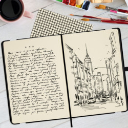 CUADERNO FINOCAM A4 TAPA FLEXIBLE A-5 DESIGN LISO BUTTERFLY 8053105