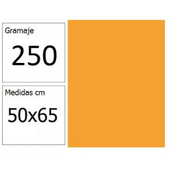 CARTULINA IRIS 50X65 250G FLUOR NARANJA 25H.