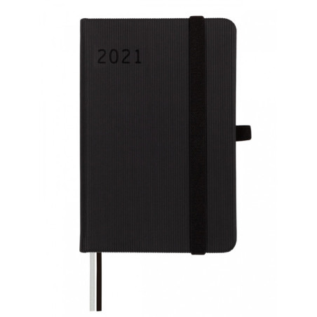 AGENDA ANUAL FINOCAM21 TEXTURA M2 1DP 2021 NEGRO+ 881766021 12,7*8,2