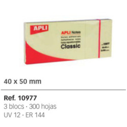 BLOC NOTAS ADHESIVO APLI 38*51 PTE 36U