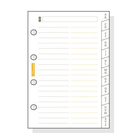 AGENDA RECAMBIO FINOCAM 601 INDICE A-Z C175