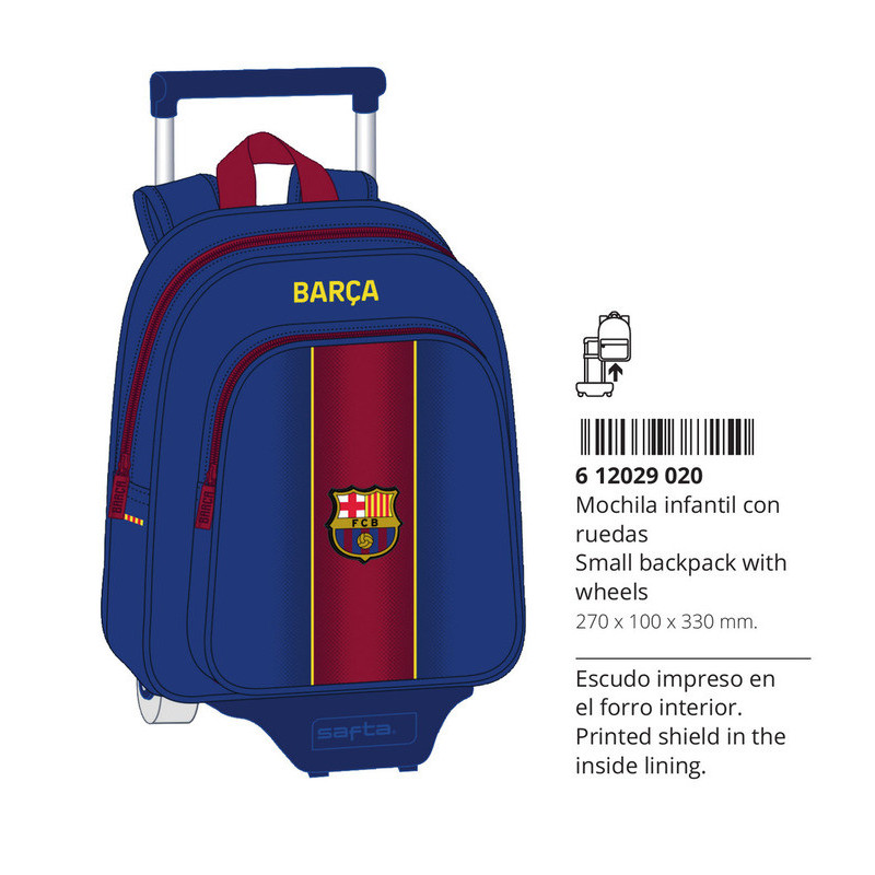 MOCHILA 524+CARRO 705 F.C.BARCELONA 1ª EQUIP. 20/21 612029020 33*27 SAFTA22