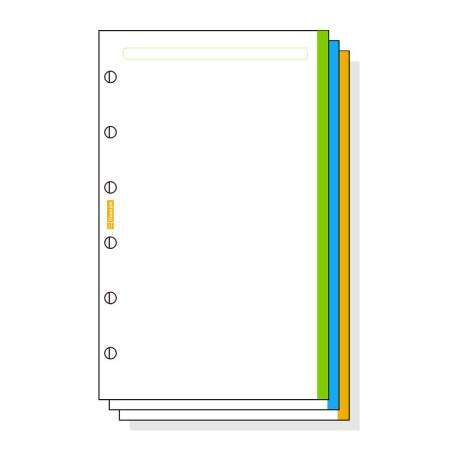AGENDA RECAMBIO FINOCAM 603 LISO BLANCO BANDA COLOR C345