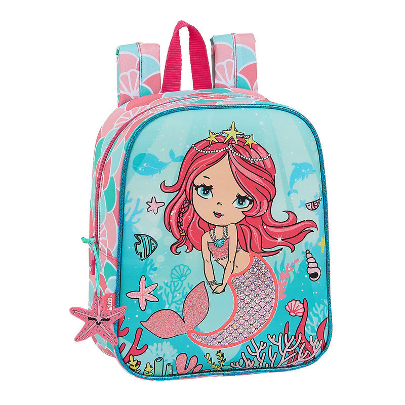 MOCHILA GUARDERIA ADAPTABLE GLOWLAB KIDS SIRENA 612023232 SAFTA20 ENERO 27*22