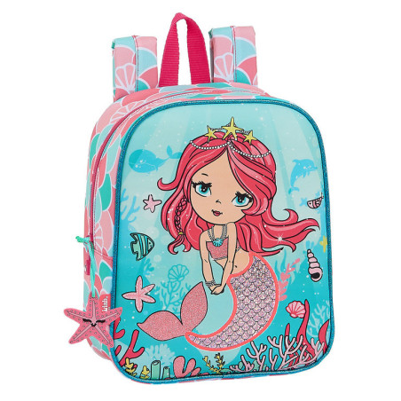 MOCHILA GUARDERIA ADAPTABLE GLOWLAB KIDS SIRENA 612023232 SAFTA20 ENERO 27*22