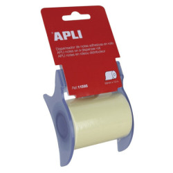 BLOC NOTAS ADHESIVO APLI ROLLO 60MM*10M C/DISPENSADOR 11595 UNIDAD