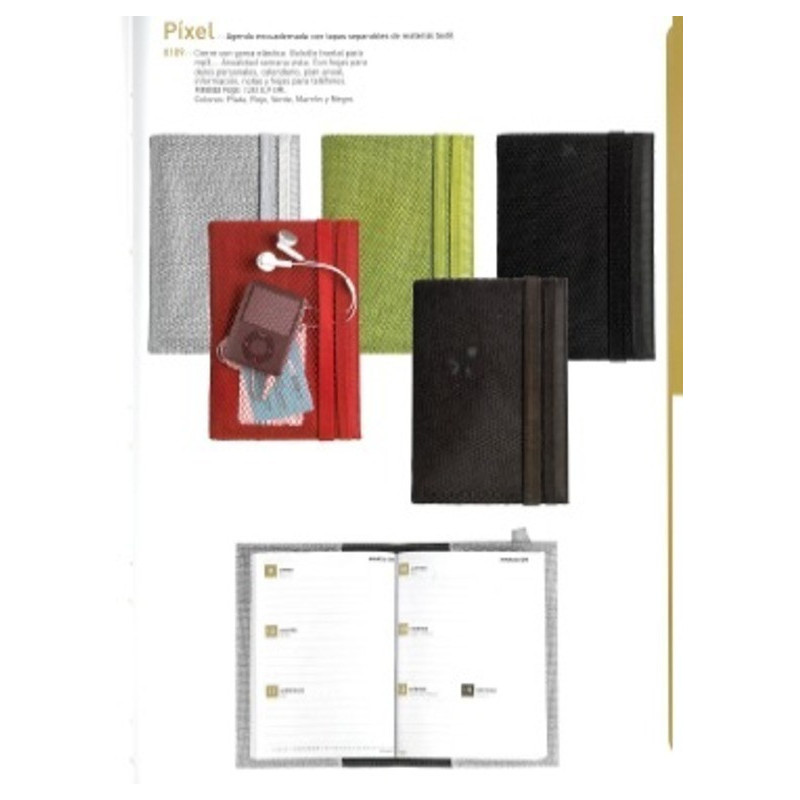 AGENDA FINOCAM DIE PIXEL A-6 NEGRO S/V X109 ^