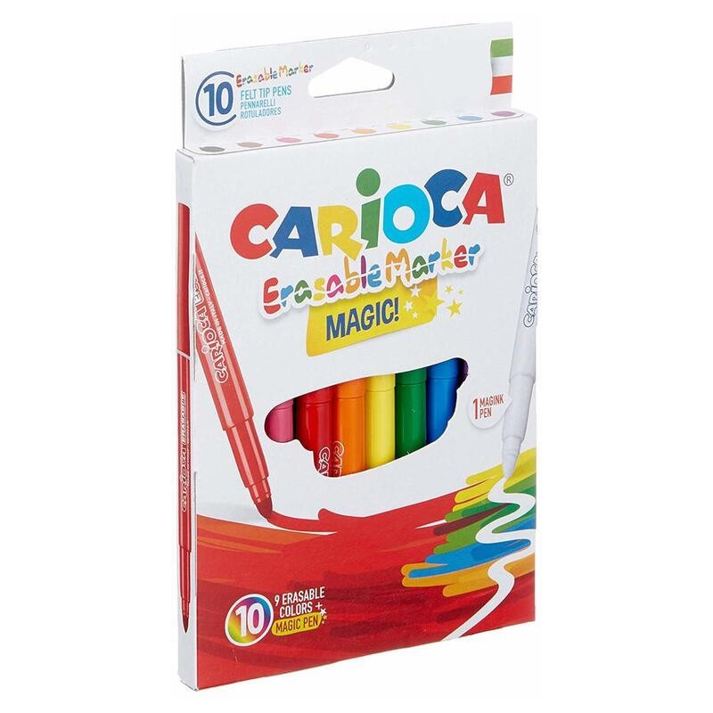 ROTULADOR CARIOCA MAGIC BORRABLE 9 COL + BORRADOR 43182