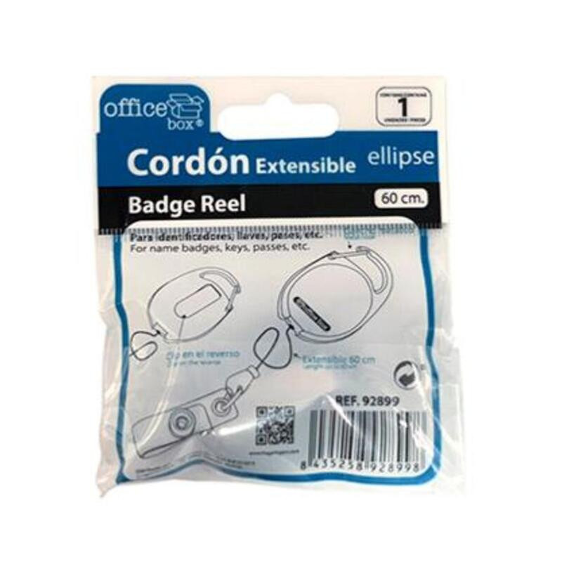 PORTA DISTINTIVO RETRACTIL OFFICEBOX ELIPSE 60CM UNIDAD 92899