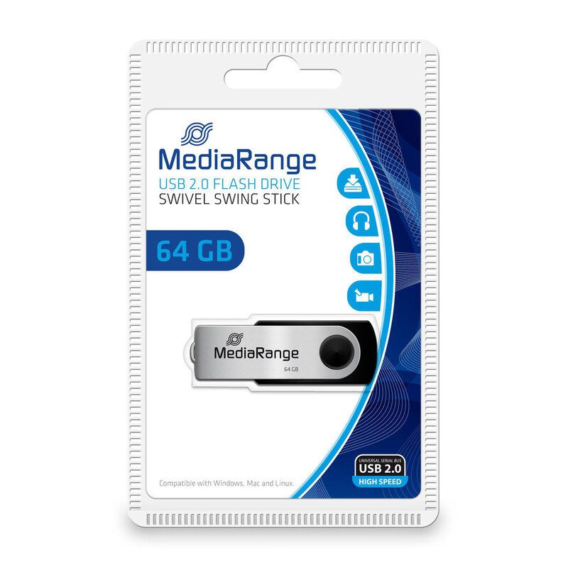 MEMORIA USB MEDIARANGE 2.0 64GB MR912 BLISTER UNIDAD (INCLUIDO 0,24€ LPI)