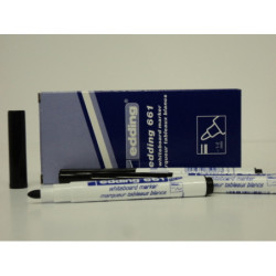 MARCD. EDDING Nº 661 PLASTICO PIZARRA BLANCA NEGRO C/10U ^