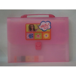 CARPETA FUELLE 12B MALETIN BARBIE PP CLIP ^