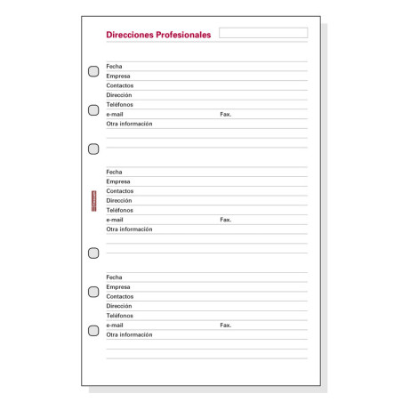 AGENDA RECAMBIO FINOCAM OPEN 500 DIRECCION PROFESIONAL R551