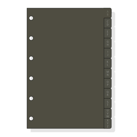 AGENDA RECAMBIO FINOCAM 602 PL/ 12 INDICE A-Z PLASTICO