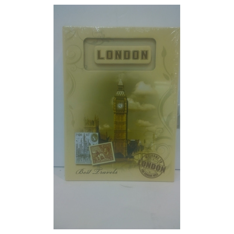 DIARIO LEBER 13*17,5 100H SERIE LUGARES C/CAJA CANDADO LONDRES 10.463-02