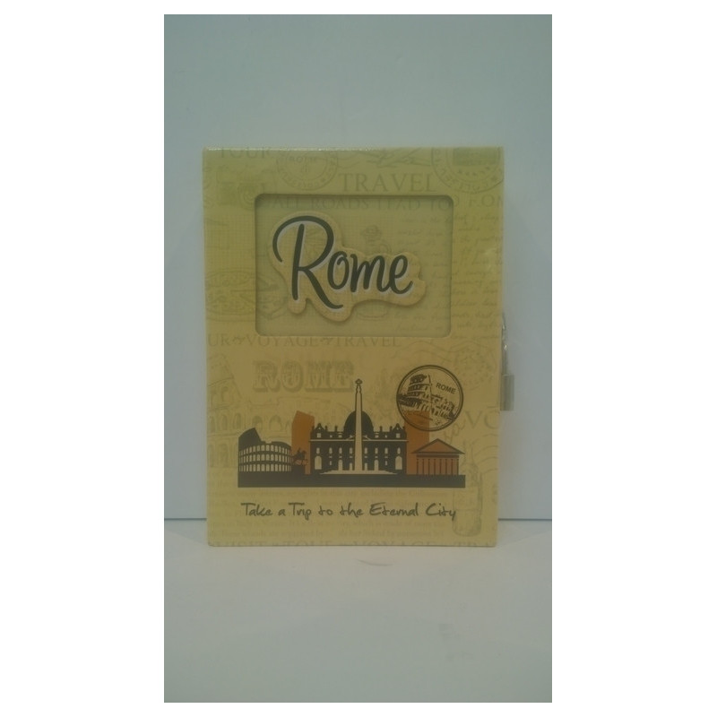 DIARIO LEBER 13*17,5 100H SERIE LUGARES C/CAJA CANDADO ROMA 10.463-03