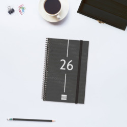 AGENDA YEAR E5 SVH 2026 NEGRO+ FINOCAM26 741446026 125 X 14 X 181 MM
