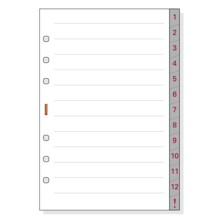 AGENDA RECAMBIO FINOCAM OPEN 500 INDICE 1-12 R572