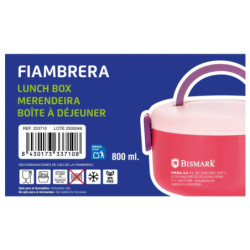 FIAMBRERA PLASTICO-METAL BISMARK REDONDA 800ML 2 COLORES POESSA 333710
