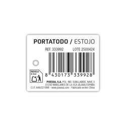 PORTATODO LAGART CUADRADO PULGUITA 5 COLORES SURTIDOS 333992 UNIDAD POESSA