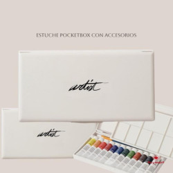 ACUARELAS EN ESTUCHE PLASTICO ALEX BOG 15 COLORES TUBOS 12ML PROFESSIONAL AB-0107
