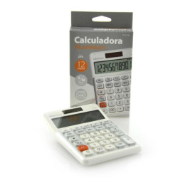 CALCULADORA ALUMINIUM OFFICE BOX BLANCO LT-A100 BLISTER UNIDAD