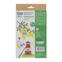 LAPIZ ACUARELABLE TITAN ARTS 12 COLORES C/PINCEL 130120012 UNIDAD TALENS