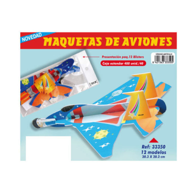 MAQUETAS 3D ARGU RECORTABLES AVION REACTOR 33350 ^