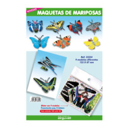 MAQUETAS 3D ARGU RECORTABLES MARIPOSAS PTE/9U 33354 ^
