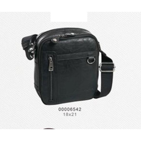 BOLSO MATTIES JUVENIL REPORTERO POLIPIEL NEGRO 21CM 6542 ^