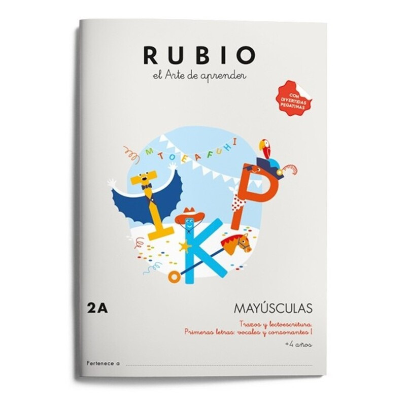 RUBIO ESCRITURA MAYUSCULAS Nº  2A   +4 AÑOS